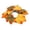 A002- B, variant on Fall Decorations, Table Centerpiece, Artificial Leaves, Leaves for Crafts, 12 Inch Diameter Mini Fall Wreath for Home and Event Decor