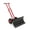 29W x 14H Red and Black, variant on Heavy Duty Rolling Snow Shovel with Wheels for Driveway - 7-Position Angled Adjustable Angle & Height Metal Blade - Ergonomic Snow Pusher for Sidewalk, Yard, Pavement - Easy Snow Removal Tool