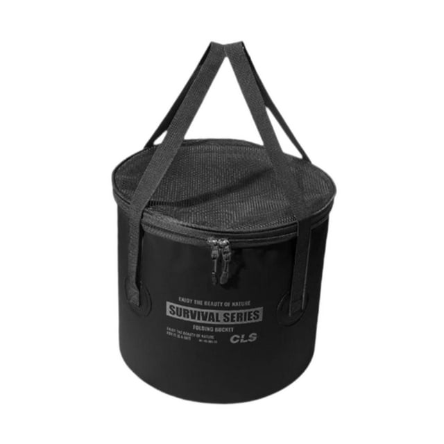 Guardoinrt Foldable Bucket Foldable Fishing Bucket is suitable for Gardening Car Washing Boating Black