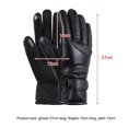 thumbnail image 2 of Guantes cálidos de invierno ergonómicos, manoplas con dedos completos calentados para ciclismo (negro), 5 uds., 2 of 8