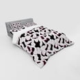 thumbnail image 3 of Ambesonne Retro Bedding Set 3 Pcs, Lingerie Women`s Fashion, Twin, Black Fuchsia White, 3 of 3