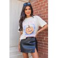 thumbnail image 3 of Fun and Festive Halloween Tee - White Pumpkin Print with Round Neck | [ZhiHiMeRi] | (US 12-14)L, 3 of 7