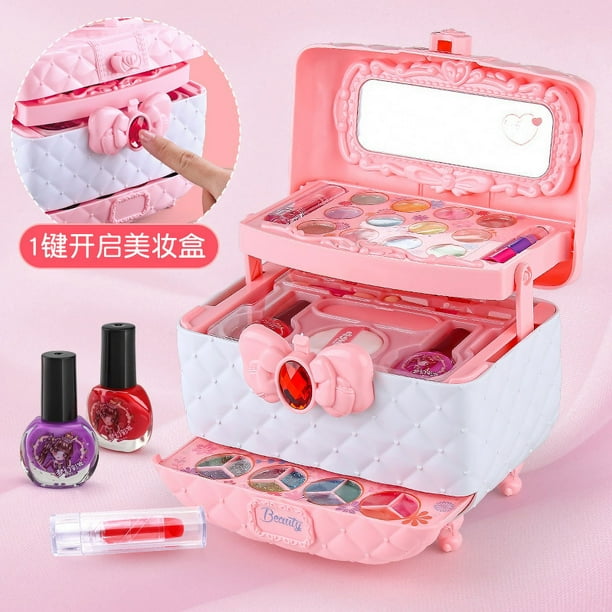 LQQBOX Kids Makeup Kit for Girl - 42 PCS Safe and Washable Makeup for Kids, Real Girls Makeup Kit, Toddler Makeup Kit with Cosmetic Case, Girls Toys LQQBOX Kids Makeup Kit for Girl - 42 PCS Safe and Washable Makeup for Kids, Real Girls Makeup Kit, Toddler Makeup Kit with Cosmetic Case, Girls Toys