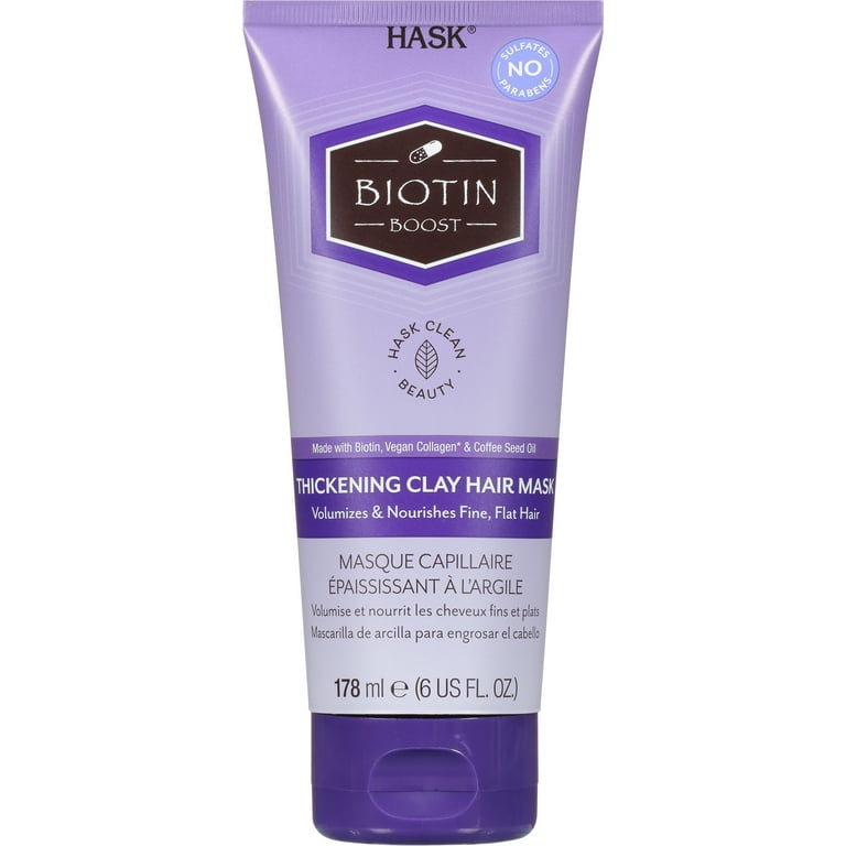 HASK Biotin Boost Thickening Clay Hair Mask (6oz) HASK Biotin Boost Thickening Clay Hair Mask (6oz)