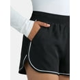 thumbnail image 4 of Athletic Works Women's and Women's Plus Piped Running Shorts, Sizes XS-4X, 4 of 5
