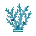 thumbnail image 3 of Centro de mesa costero náutico con decoración de coral de madera, pieza de arte, estilo mediterráneo Azul claro, 3 of 9