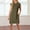 Army Green, variant on Daiosportswear Women Summer Casual Dress with Side Slit Loose O Neck Sleeveless Dress office Lady Elegant Solid Dresses Pockets Robe Femme,Women'S Short-Sleeved Dress Khaki M(M)