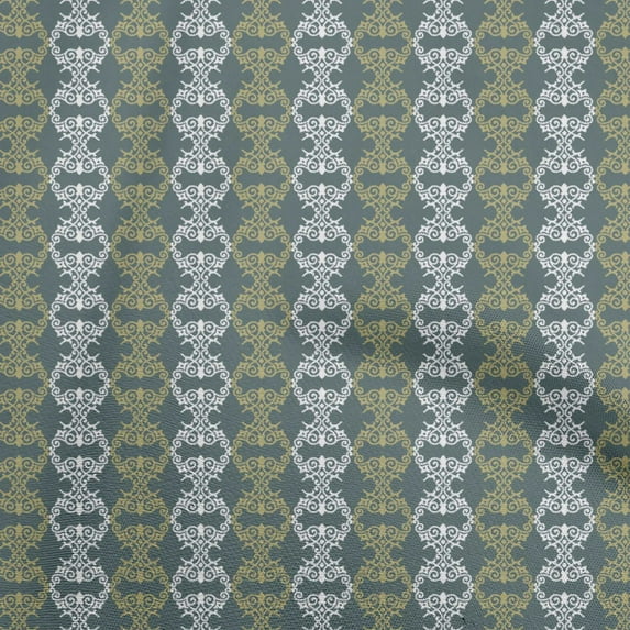 oneOone Georgette Viscose Gray Fabric Damask Sewing Material Print Fabric By The Yard 42 Inch Wide-aA