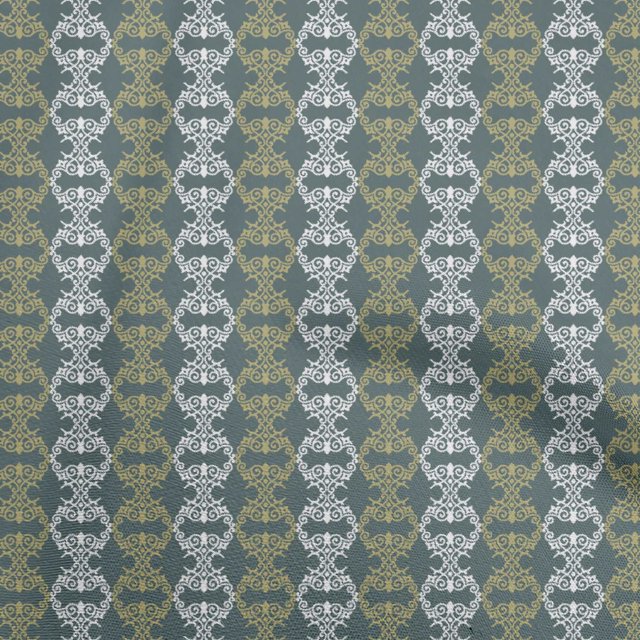 oneOone Polyester Spandex Gray Fabric Damask Craft Projects Decor Fabric Printed By The Yard 56 Inch Wide-aA