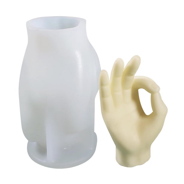 Escultura de molde de estatua de estatua de mano 3D, velas de arcilla, jabón, moldes de fundición de resina para techo, manualidades DIY, decoración a 125x80x64mm Baoblaze Moldes para hacer velas