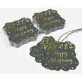 thumbnail image 5 of Inkdotpot Pack Of 50 Real Gold Foil Bracket Shape Paper Tags Happy Birthday Favor Hang Tags, 5 of 7