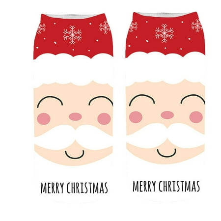 

Stockings For Girls 3D Cartoon Funny Christmas Crazy Cute Amazing Novelty Print Ankle Girls Stockings