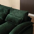 thumbnail image 6 of Aukfa 110" Sectional Sofa Overstuffed U shape Couch for Living Room, 4 Lumbar Pillow, Boucle, Green, 6 of 11