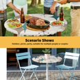 thumbnail image 6 of Elastic Fitted Round Tablecloth, Green Beige Diamond Waterproof Stretch Table Cover for 55"-60" Tables, Modern Geometric Middle Century Washable Outdoor Tablecloths for Patio, Picnic, Camping, 6 of 9
