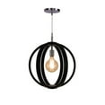 thumbnail image 3 of Woodbridge Lighting Celestial 1 Light Wood Pendant in Bronze/Black, 3 of 3