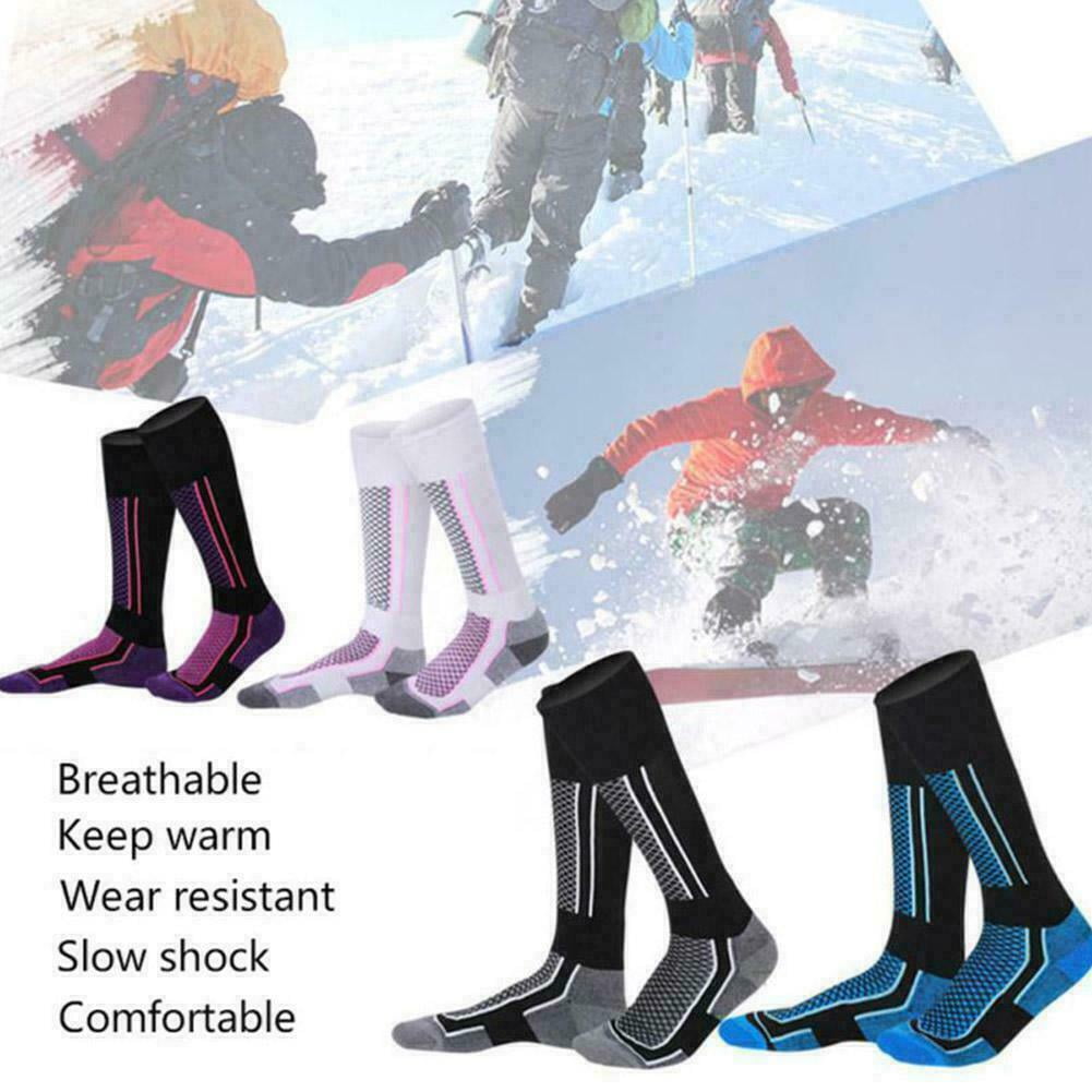 Men Women Snow Thick Ski Socks Hiking WearproofLong Ski Socks Breathable