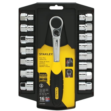 STANLEY STMT74900 16-Piece Pass-Thru Socket Set