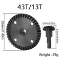 thumbnail image 5 of Main Differential Gear and Input Gear for ARRMA 1/8 6s Upgrade Parts 43T+13T, 5 of 5