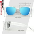 thumbnail image 5 of Sunier Vintage Polarized Sunglasses Stylish Transparent Frame for Young Women and Men, 5 of 6