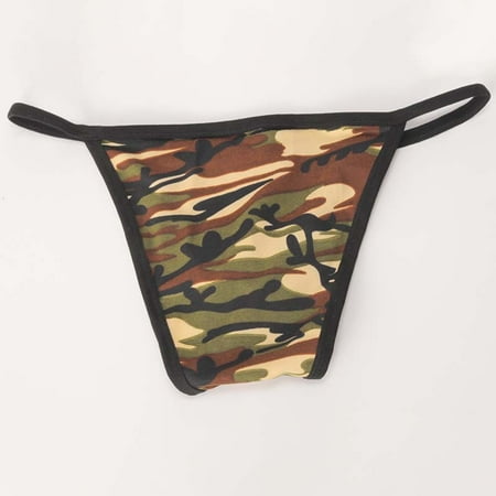 

Men s Sexy Camo G-string Briefs Print Lingerie Bikini Underwear Panties T-Back