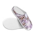 thumbnail image 3 of Yiaed Owl And Floral Print Slippers Fuzzy Warm Cozy Slippers Non Slip House Slippers For Indoor Outdoor Slippers House Slippers-35/36, 3 of 7