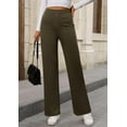 thumbnail image 4 of PRETTYGARDEN Women's Dressy Casual Dress Pants Straight Leg High Elastic Waisted Stretch Trouser Slacks, 4 of 10