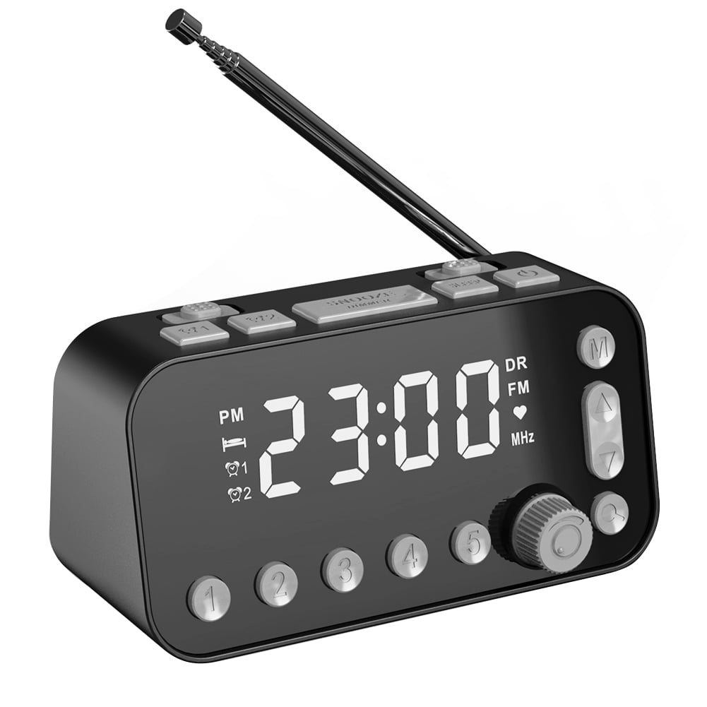 BIOSA A1 Digital Desktop Alarm Clock Dual USB Charging Port DAB FM