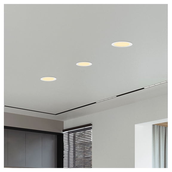 6 Inch LED Recessed Lights, 12-Pack Dimmable Canless Downlights, 5 Color Temps 2700K-5000K, 12W 1080LM, ETL Listed, Ultra-Thin for Home & Commercial