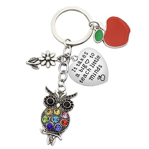 Heart Thank You Keychain Teacher Keyring Key Chain Keyfob Charm Jewelry Gift 