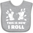 thumbnail image 3 of Inktastic How I Roll Bowling Boys or Girls Baby Bib, 3 of 4