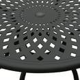 thumbnail image 2 of Oakland Living Corporation Modern Outdoor Mesh Aluminum 48-in Round Patio Dining Table - N/A Black, 2 of 2