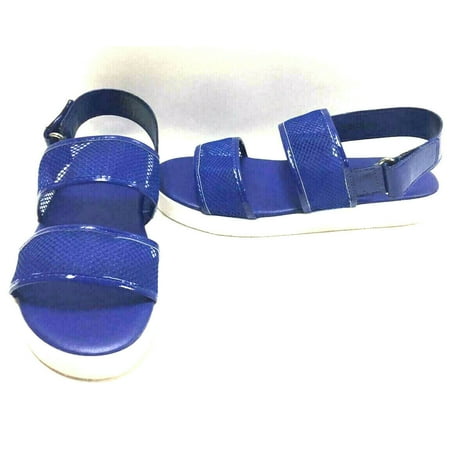 Dollhouse Blue Mesh Sport Dual Strap Fashion Sandals with White Soles, US