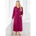 thumbnail image 6 of Only Necessities Plus Size Long Snap-Front Knit Lounger, 6 of 6