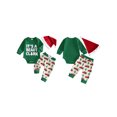 thumbnail image 2 of RUINIXCW Baby Boy Christmas Outfit Long Sleeve Romper Pattern Pants Hat 3Pcs Set, 2 of 8