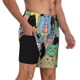 thumbnail image 2 of Naloa Different Cats Print Men Swim Trunks with Compression Liner ,Board Shorts,Men's Swim Shorts with Drawstring and Elastic Waistband-3X-Large, 2 of 6