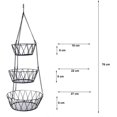thumbnail image 2 of Cesta colgante de cocina de 64,5 cm para más espacio Cesta de frutas colgante - Cesta colgante de frutas para cocina - Fruteros para colgar 1 pieza, 2 of 4