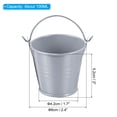 thumbnail image 2 of 2"x2" Small Metal Bucket Colorful Buckets Cute Candy Tiny Decorative Pails with Handles Silver Tone 6 Pack, 2 of 7