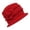 Red_003, variant on Wool Floral Bucket Hat Elegant Winter Cloche Headwear for Women Black One Size