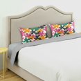 thumbnail image 3 of Yayeee Pillowcase Standard Size Set of 2 Satin Wrinkle Resistant Pillow Case, Pink Floral Blooms, 3 of 8