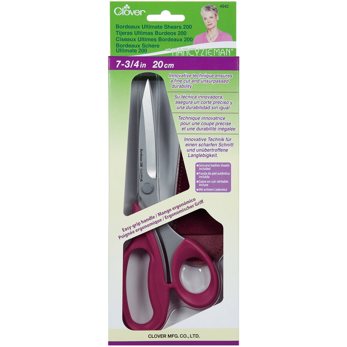 Clover 4942 Bordeaux Ultimate Shears 200, Red