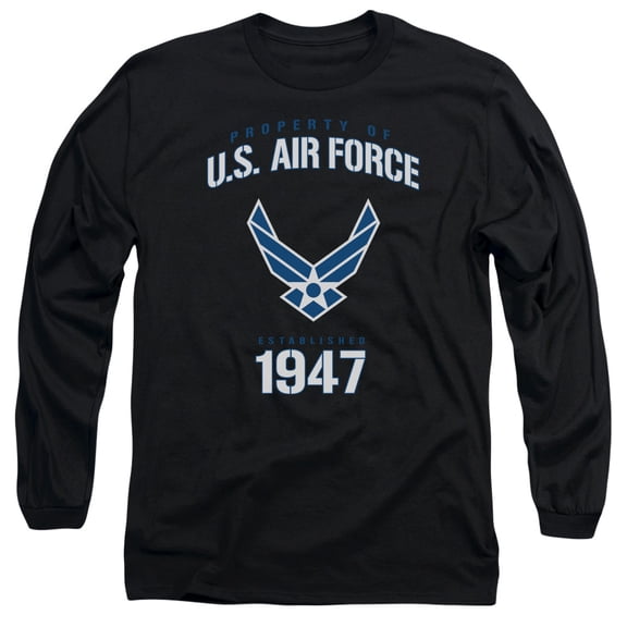 Air Force Property Of Long Sleeve T-Shirt Adult 18/1 Black