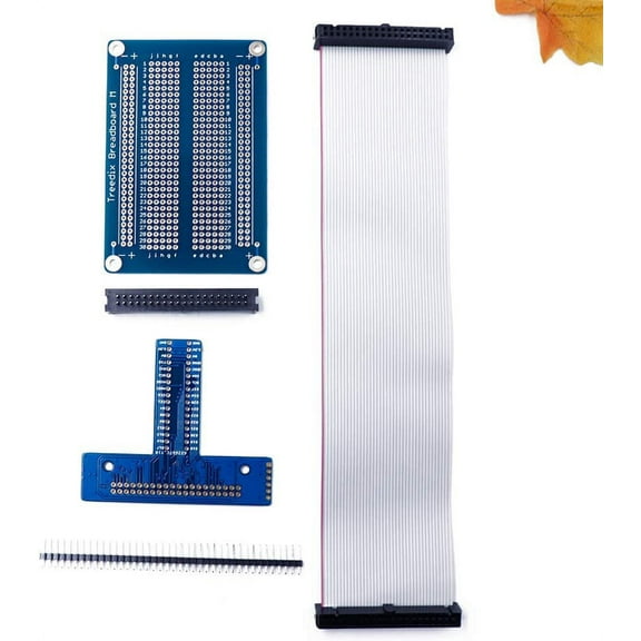 Treedix Compatible with Raspberry Pi 3B/3B /4B GPIO Breakout Expansion T-Type Board with 20cm FC40 40pin Cable Development Board …