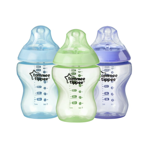 Tommee Tippee Closer Nature My World Baby Bottle | Breast-Like Nipple Anti-Colic Valve, BPA-free – 9-ounce, 3 Count -