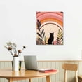 thumbnail image 2 of COMIO Boho Wall Art, Framed Wall Art, Canvas Wall Art, Cat Wall Art, Pink Wall Decor Mid Century Modern Wall Art for Living Room, Bedroom, Bathroom, Kitchen, Office, 2 of 4