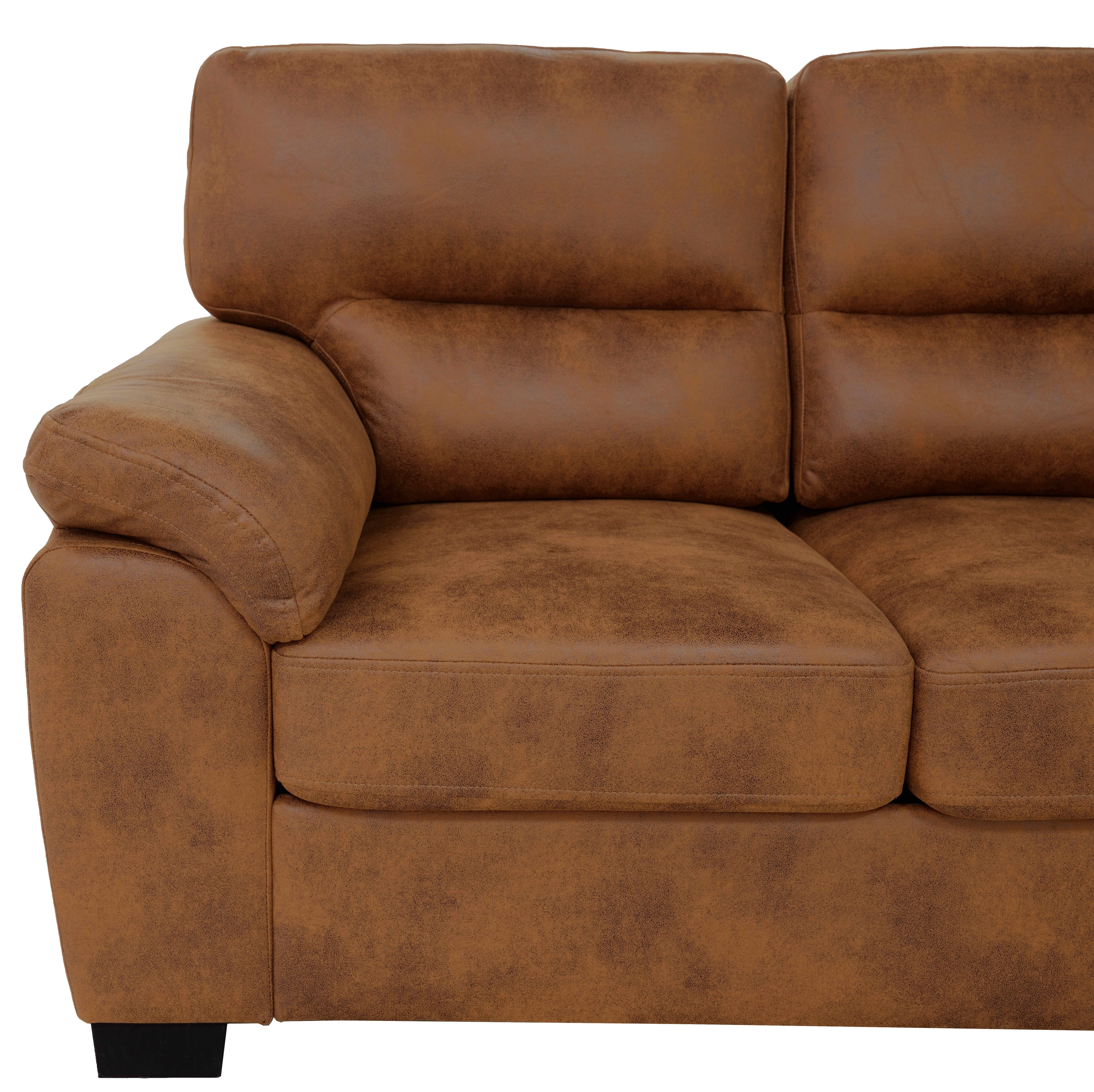 MAYEERTY 81 Inch Modern 3‑Seater Upholstered Sofa, Comfy Couch with Padded Armrests, Black Legs for Living Room
