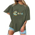 thumbnail image 1 of Camiseta informal de manga corta con cuello redondo y estampado para mujer Pompotops  hkajfhjk461536, 1 of 4