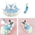 thumbnail image 2 of Destyer Rabbit Vest Harness Leash Set Clothes Animal Ferret Soft Pet Costume Small Blue S 1Set, 2 of 6