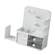 thumbnail image 5 of Organizador de escritorio con cajón, caja de almacenamiento de papelería, estante, organizador de maquillaje de tablero perforado simple para tocador, Blanco, 5 of 8