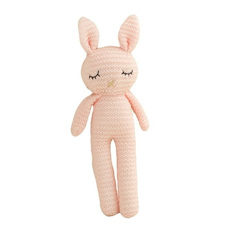 

HOTYA Kawaii Crochet Cuddle Doll Stuffed Bunny Knitted Pendant Baby Boys Girls Favors