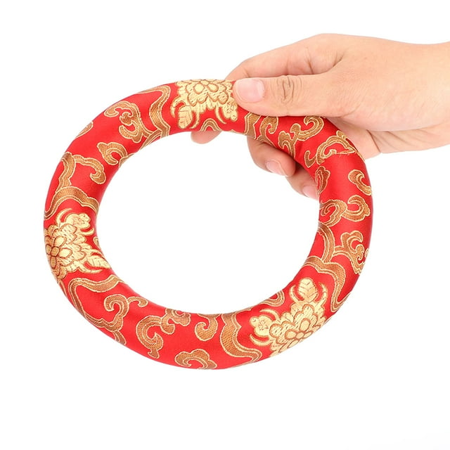 Singing Bowl Cushion Ring, Convenient To Use Soft And Comfortable Singing Bowl Cushion, Silk Brocade For Performance Practice Professionals Instrument Lovers
